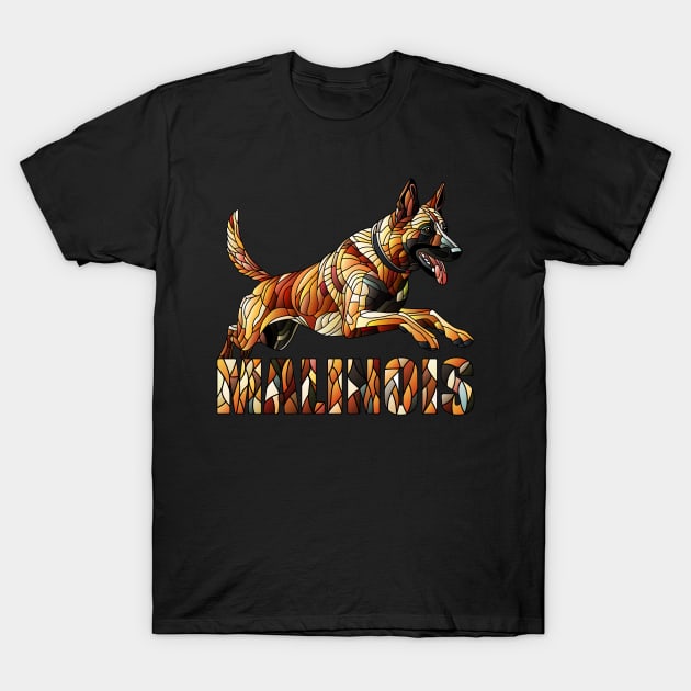 Belgian Malinois - Mosaic Art T-Shirt by Nartissima